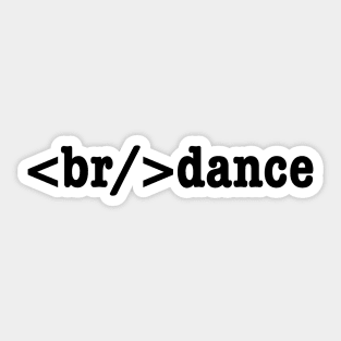 breakdance HTML Code Sticker